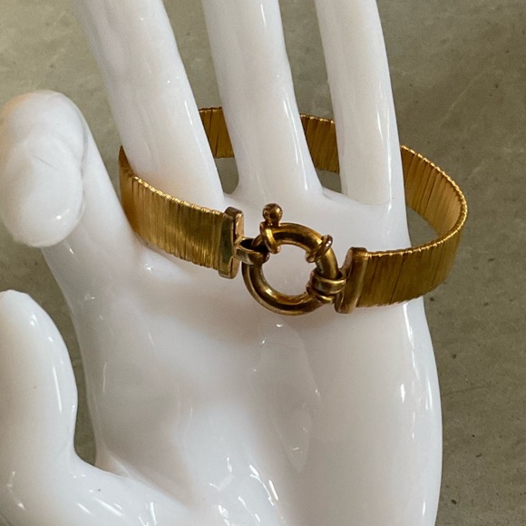 Vintage Veronese 18K Gold Vermeil Wrapped Wire Bracelet - Picture 1 of 7